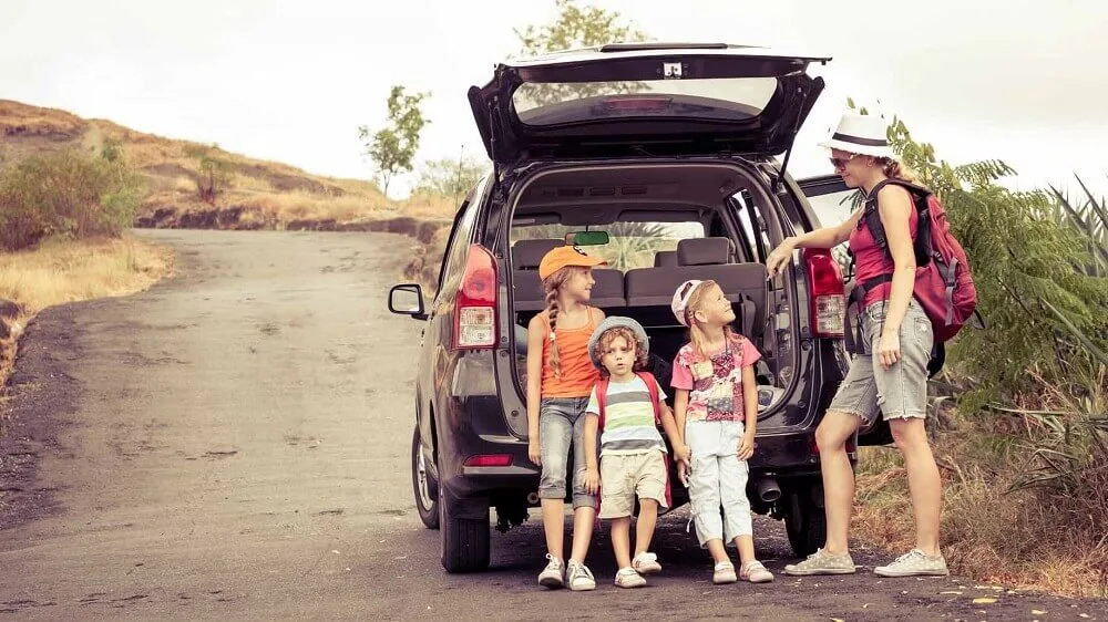 viajar en coche con niños