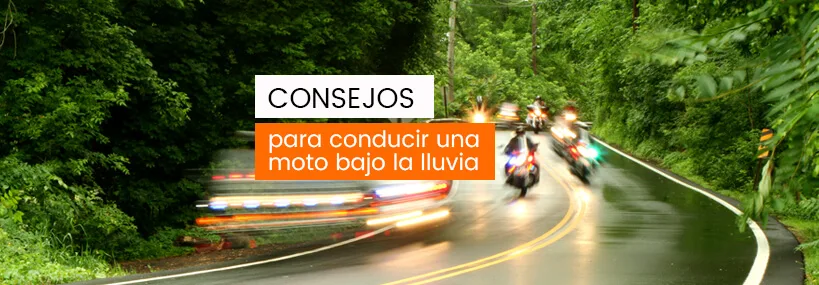 Consejos para conducir una moto bajo la lluvia